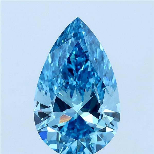 1.72ct Pear FANCY VIVID BLUE VS1 Lab Created Diamond