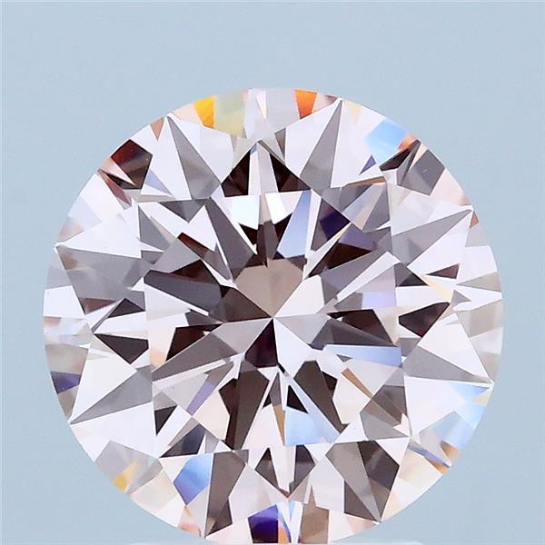 2.87ct Round FANCY LIGHT PINK VS1 Lab Created Diamond