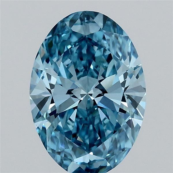 1.31ct Oval FANCY VIVID BLUE VS1 Lab Created Diamond