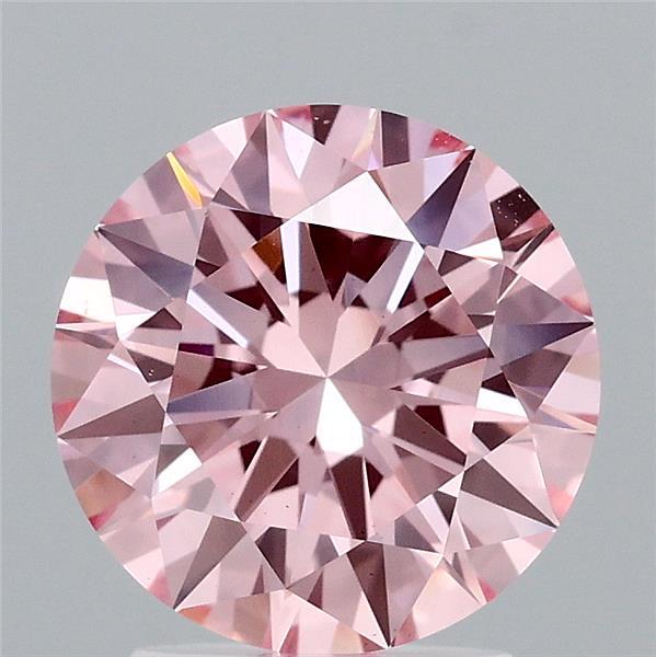 2.31ct Round FANCY INTENSE PINK VS1 Lab Created Diamond