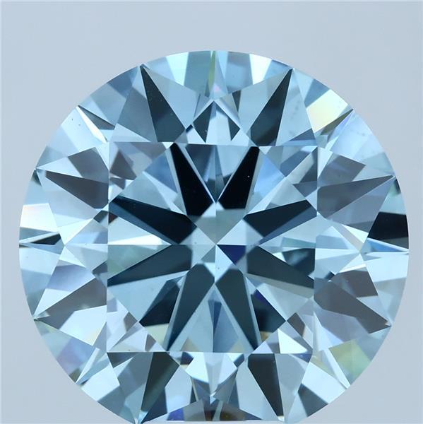 10.06ct Round FANCY VIVID BLUE VS2 Lab Created Diamond