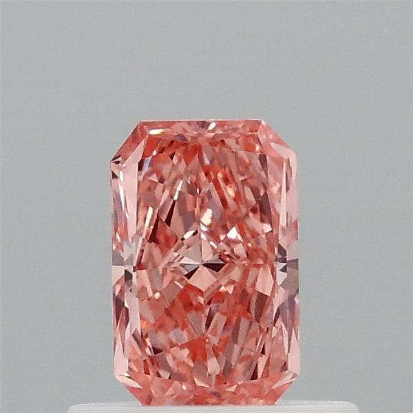 0.5ct Radiant FANCY VIVID ORANGY PINK VVS2 Lab Created Diamond