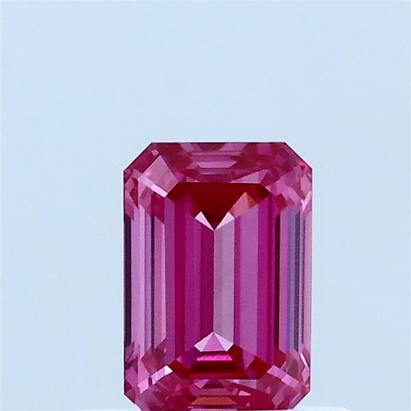 0.59ct Emerald FANCY VIVID PINK VVS2 Lab Created Diamond