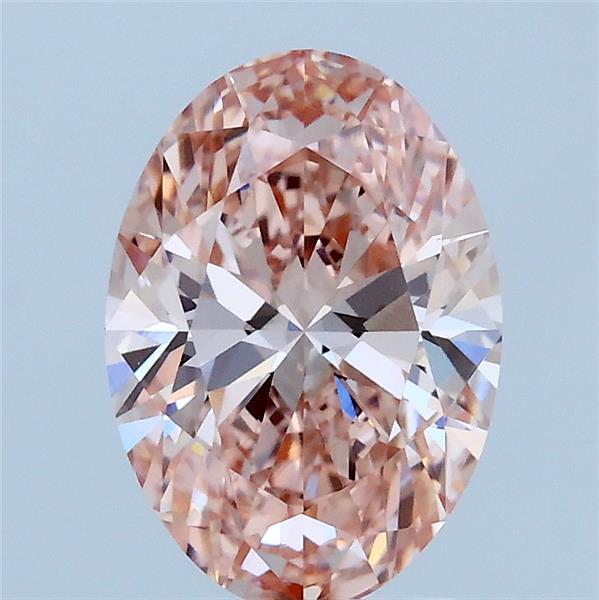 1.76ct Oval FANCY VIVID PINK VVS2 Lab Created Diamond