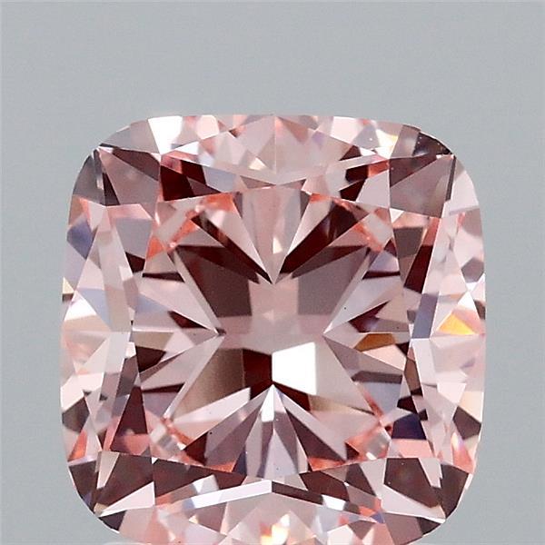2.11ct Cushion FANCY INTENSE PINK VS1 Lab Created Diamond