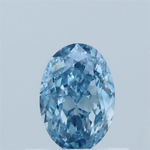0.6ct Oval FANCY VIVID BLUE VVS2 Lab Created Diamond