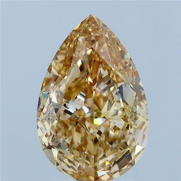 3.53ct Pear FANCY BROWNISH YELLOW VS2 Lab Created Diamond
