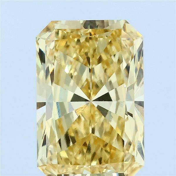 3.07ct Radiant FANCY INTENSE YELLOW VVS2 Lab Created Diamond