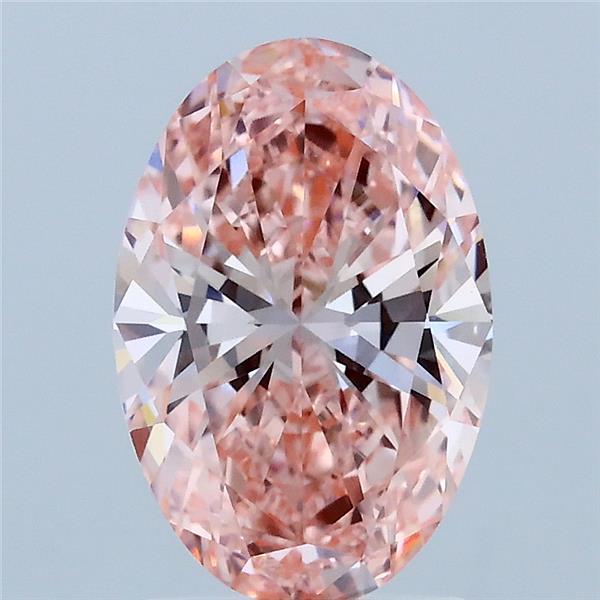 2ct Oval FANCY VIVID PINK VVS2 Lab Created Diamond
