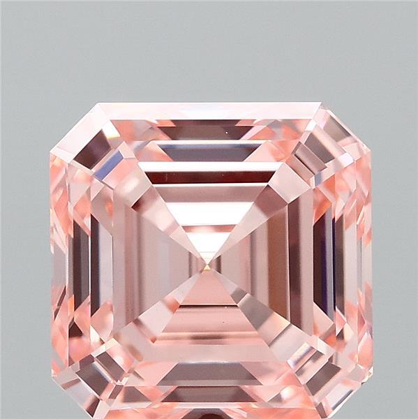 2.04ct Asscher FANCY INTENSE PINK VVS2 Lab Created Diamond