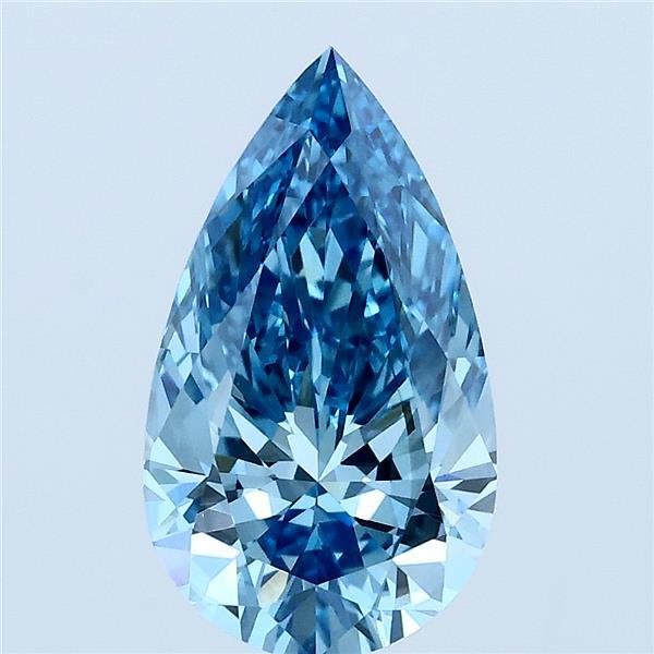 2.1ct Pear FANCY VIVID BLUE VS2 Lab Created Diamond