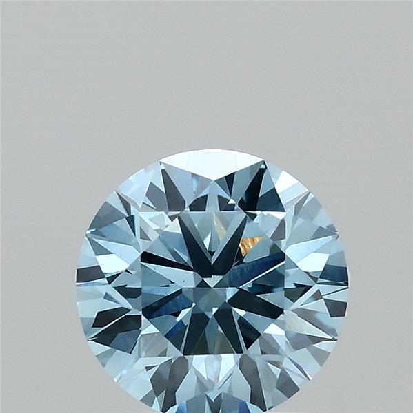1.47ct Round FANCY VIVID BLUE VS1 Lab Created Diamond