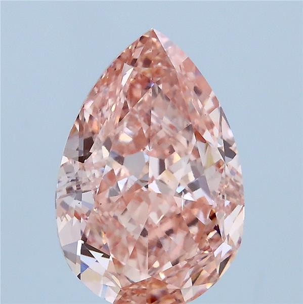 3.01ct Pear FANCY VIVID PINK VS2 Lab Created Diamond