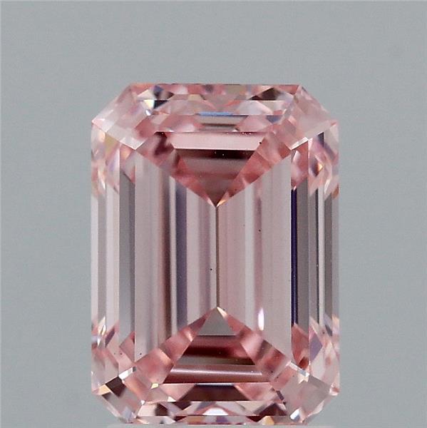 2.4ct Emerald FANCY INTENSE PINK VS1 Lab Created Diamond