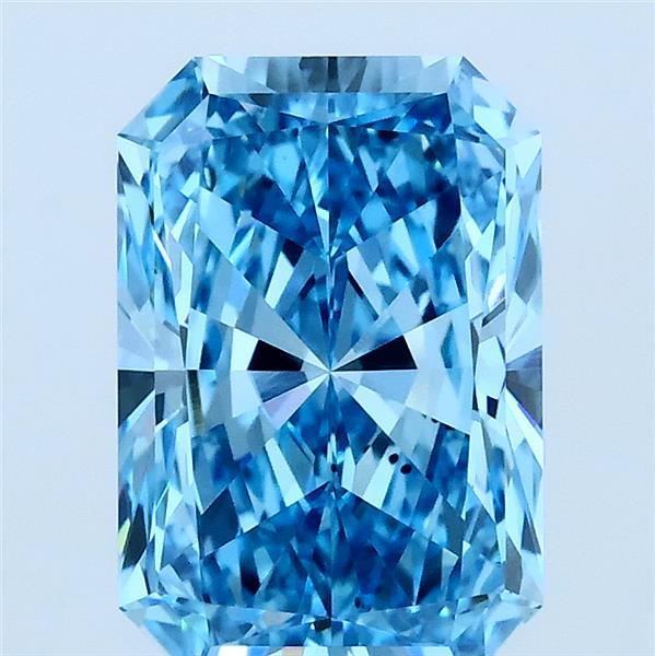 2.52ct Radiant FANCY VIVID BLUE VS2 Lab Created Diamond