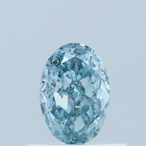 0.54ct Oval FANCY VIVID BLUE VVS2 Lab Created Diamond