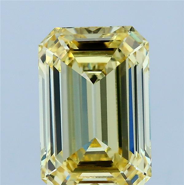 3.08ct Emerald FANCY YELLOW VVS2 Lab Created Diamond