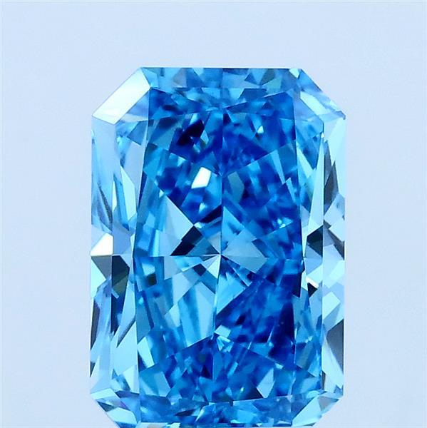 2ct Radiant FANCY VIVID BLUE VS2 Lab Created Diamond