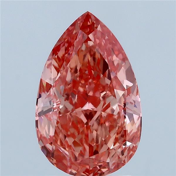 3.02ct Pear FANCY VIVID PINK VVS2 Lab Created Diamond