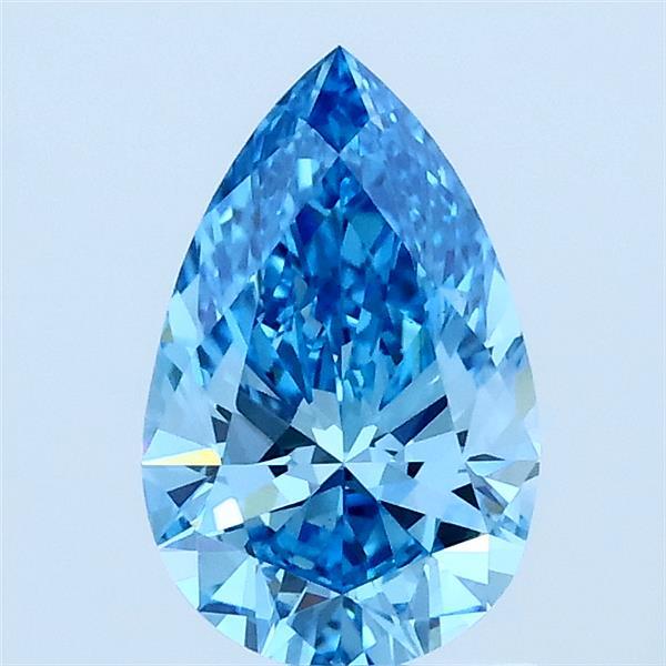 1.01ct Pear FANCY VIVID BLUE VS1 Lab Created Diamond