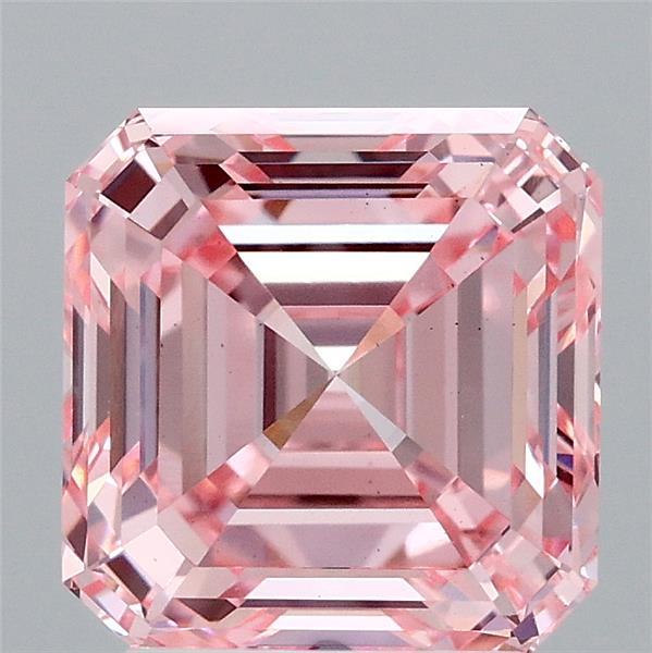 3.16ct Asscher FANCY VIVID PINK VS1 Lab Created Diamond