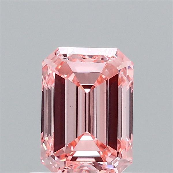 0.92ct Emerald FANCY VIVID PINK VS1 Lab Created Diamond