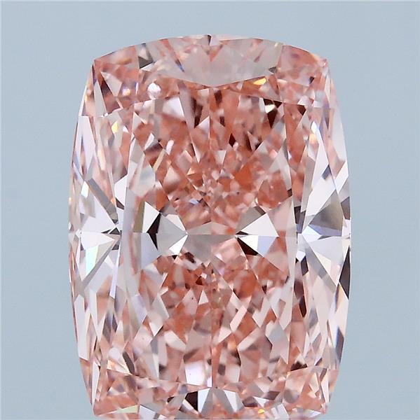 5ct Cushion FANCY VIVID PINK VVS2 Lab Created Diamond