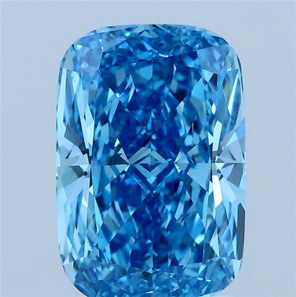 2.01ct Cushion FANCY VIVID BLUE VS1 Lab Created Diamond