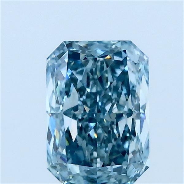 1.01ct Radiant FANCY VIVID GREENISH BLUE VS1 Lab Created Diamond