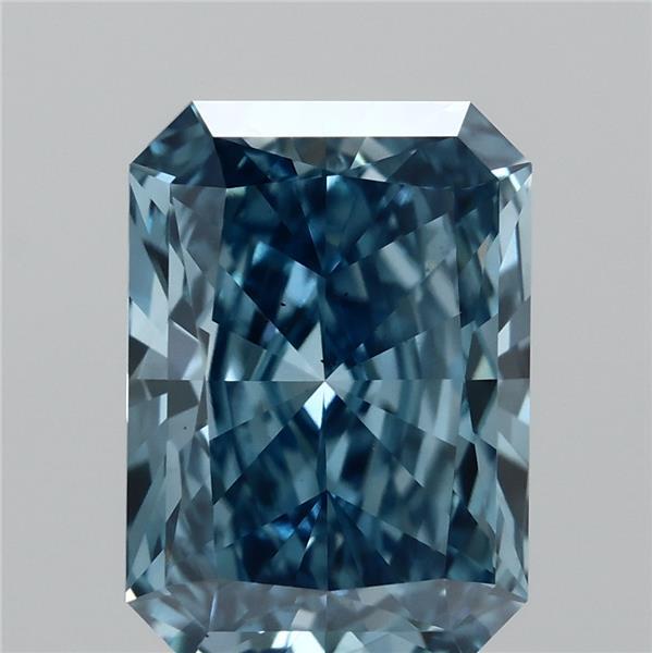 2.01ct Radiant FANCY VIVID BLUE VS2 Lab Created Diamond