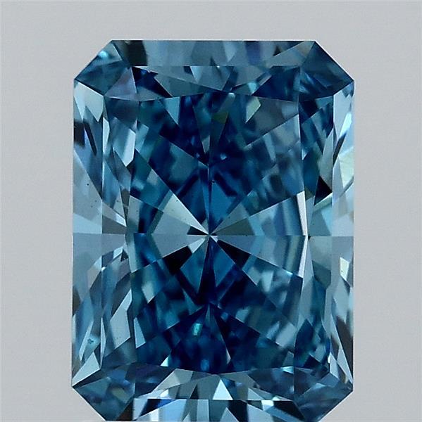2.07ct Radiant FANCY VIVID BLUE VS1 Lab Created Diamond