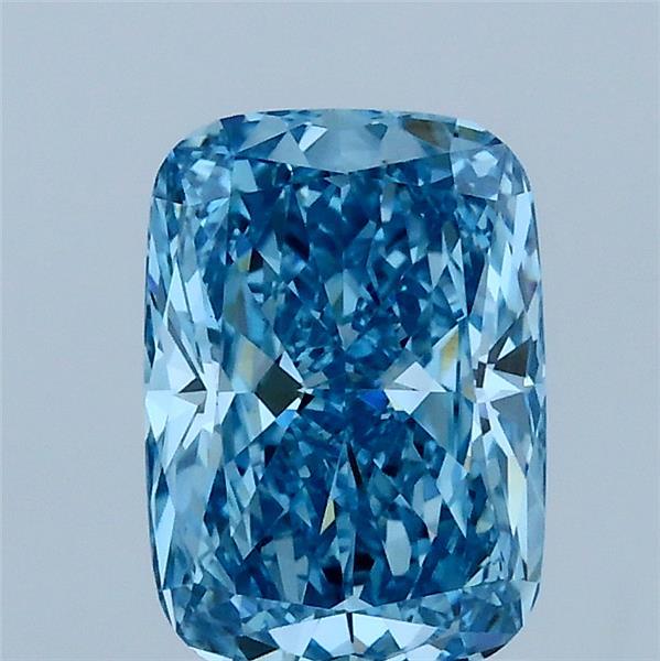 1.45ct Cushion FANCY VIVID BLUE VS1 Lab Created Diamond