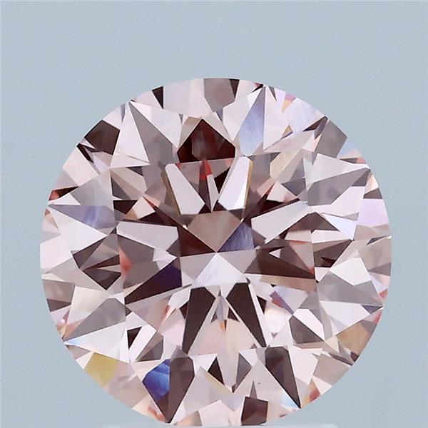 2.5ct Round FANCY INTENSE PINK VVS2 Lab Created Diamond