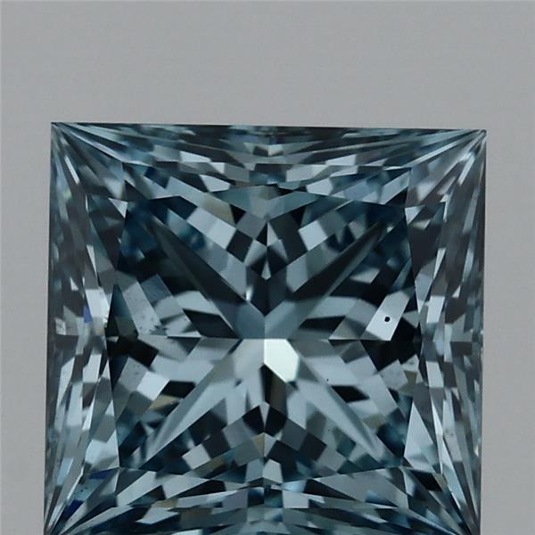 2.02ct Princess FANCY VIVID BLUE VS1 Lab Created Diamond