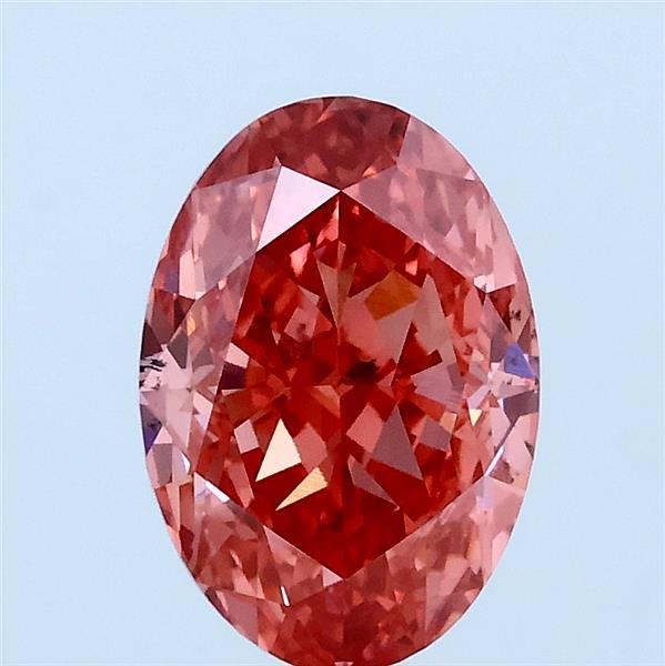 1.8ct Oval FANCY VIVID PINK VS2 Lab Created Diamond