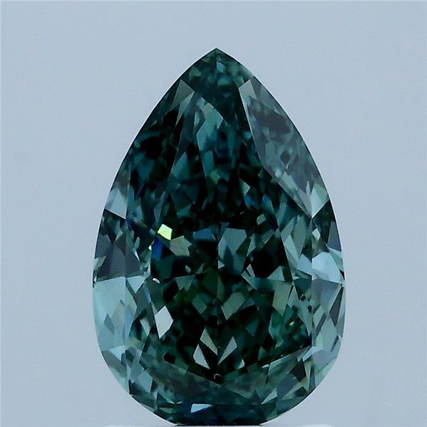 2.14ct Pear FANCY VIVID GREEN VS1 Lab Created Diamond