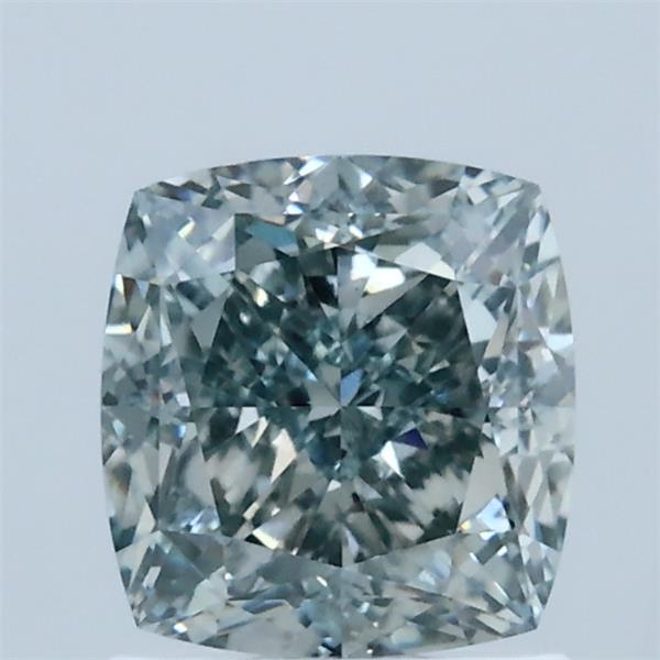 1.55ct Cushion FANCY INTENSE GREEN VS1 Lab Created Diamond