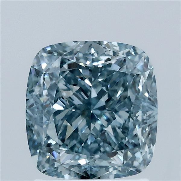 2.14ct Cushion FANCY VIVID BLUE VS1 Lab Created Diamond