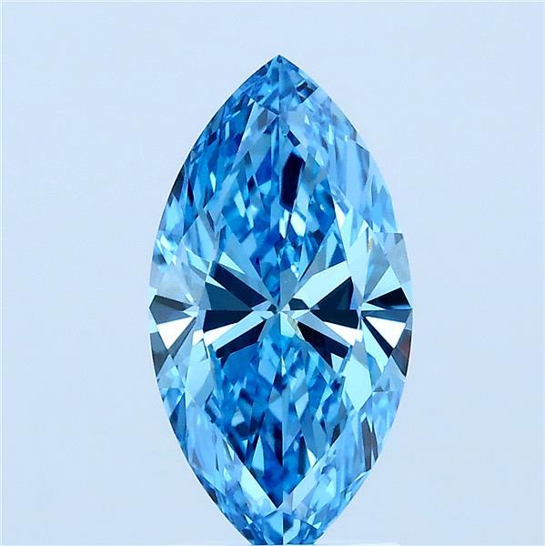 2ct Marquise FANCY VIVID BLUE VVS2 Lab Created Diamond