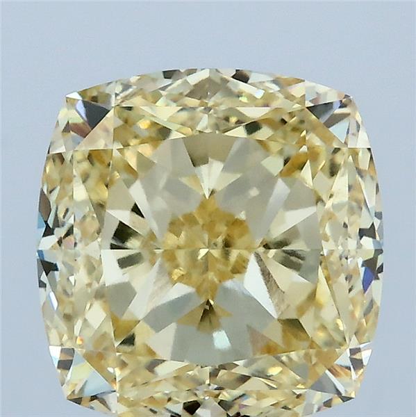 4.1ct Cushion FANCY YELLOW VVS2 Lab Created Diamond