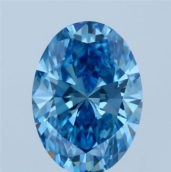 2ct Oval FANCY VIVID BLUE VS1 Lab Created Diamond