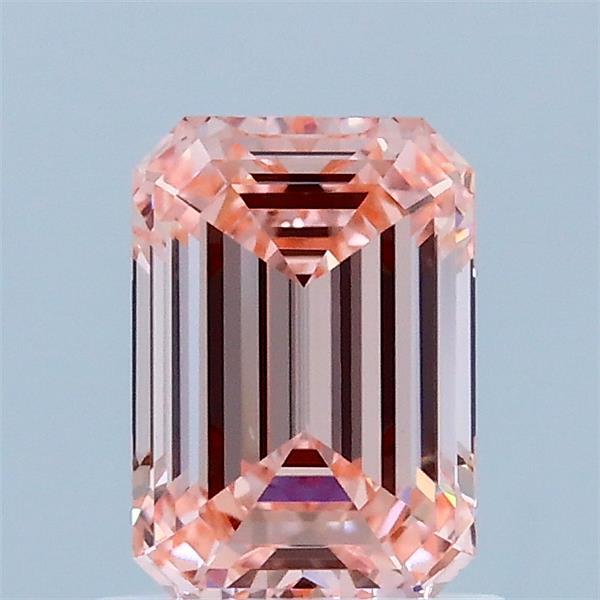 1.02ct Emerald FANCY INTENSE PINK VS1 Lab Created Diamond