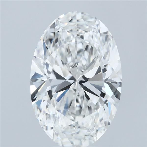 4.02ct Oval F VVS2 Lab Created Diamond