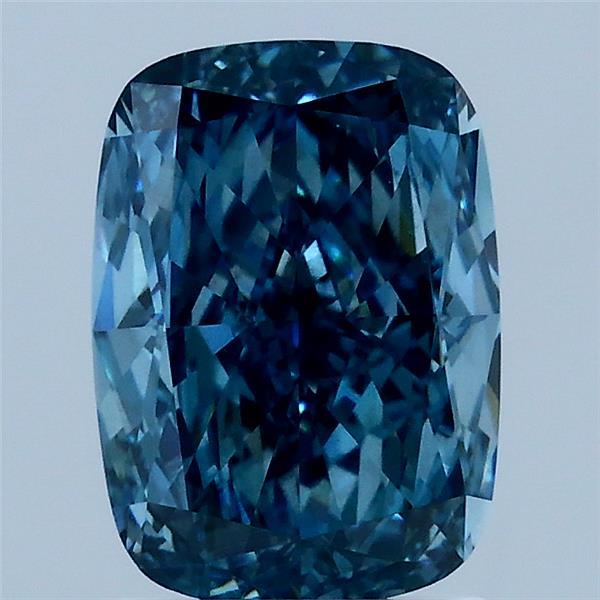 2.12ct Cushion FANCY VIVID BLUE VS1 Lab Created Diamond