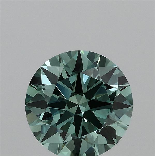 2.09ct Round FANCY VIVID GREEN VVS1 Lab Created Diamond