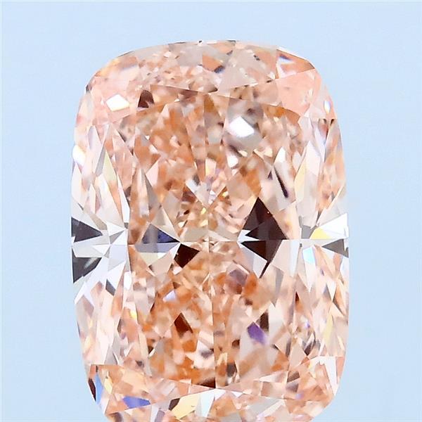 3ct Cushion FANCY INTENSE ORANGE PINK VS1 Lab Created Diamond