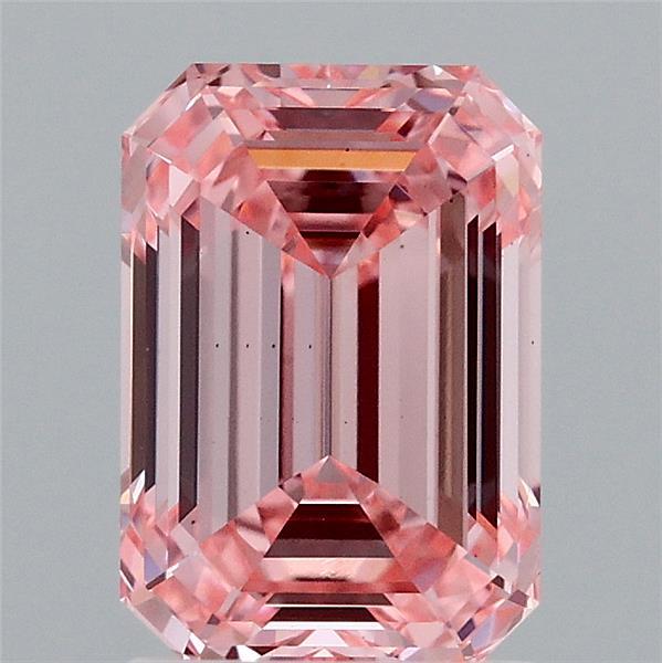 2.02ct Emerald FANCY VIVID PINK VS2 Lab Created Diamond