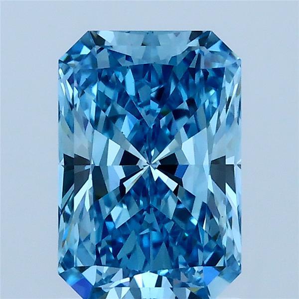 1.54ct Radiant FANCY VIVID BLUE VS1 Lab Created Diamond