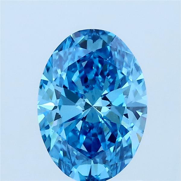 1.01ct Oval FANCY VIVID BLUE VVS2 Lab Created Diamond