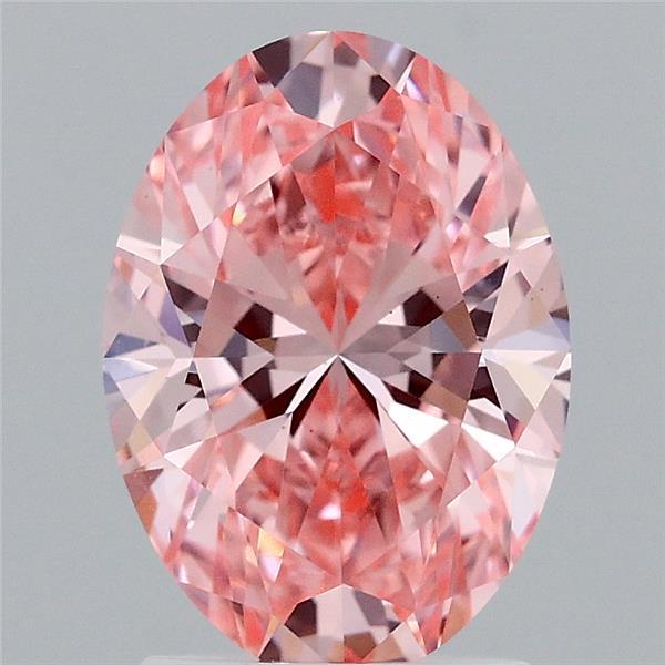 2.03ct Oval FANCY VIVID PINK VS1 Lab Created Diamond